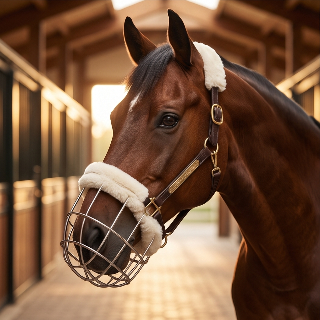 Bozal de Rejilla Importado para Caballo