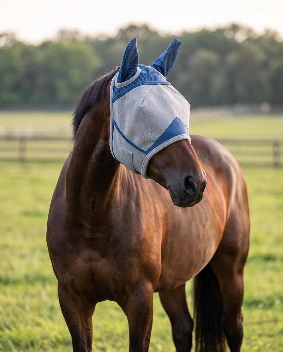 Mascara Antimoscas Importada para Caballo
